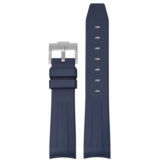 Marin Blå - Curved Rubber Strap 20mm